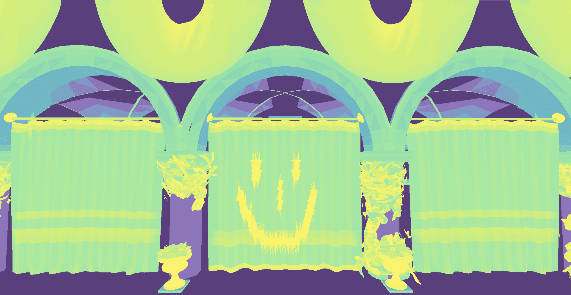 The smiley face represents unnecessarily high polygon density